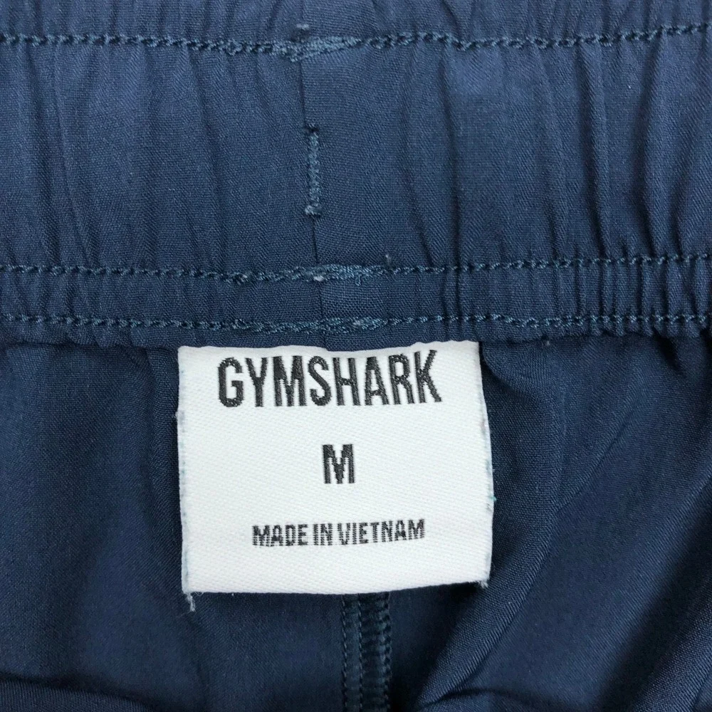 Gymshark Arrival Joggers Mens Medium Navy Blue Tapered Ankle Zip Athletic Pants